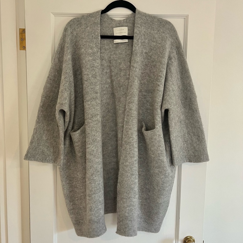 Lauren Manoogian Grey Alpaca Cardigan